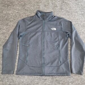 The North Face WindWall Jacket Mens Small Blue Fleece Lined Full Zip Softshell